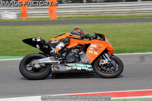 2009-05-10 Monza 0416 Superstock 1000 - Warm Up - Pere Tutusaus - KTM RC8 R